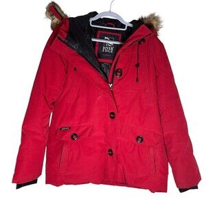 River Edge Womens ZeroXposur Heavy Twill Jacket Removable Faux Fur Hood Large